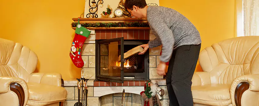 Rusted Metal Fireplace Restoration in Dixon, Illinois